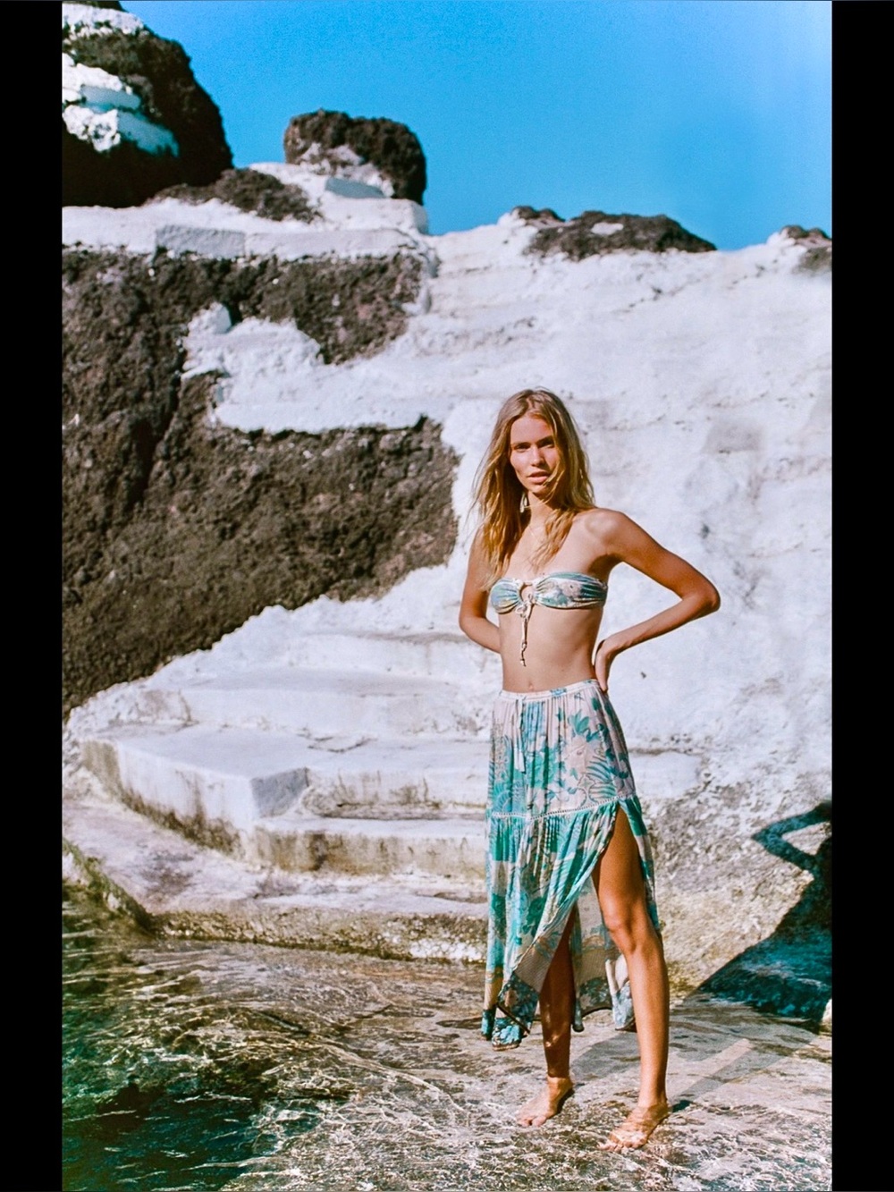 Spell Cloud Dancer Midi Skirt in Porcelain, Sm, EUC! 🦚